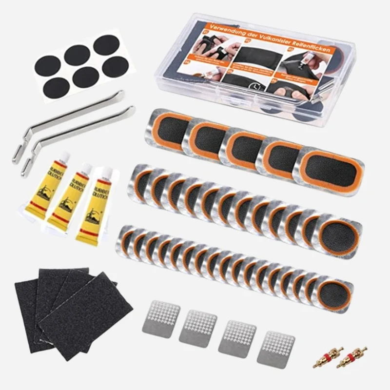 Kit crevaison vélo avec rustines et colle