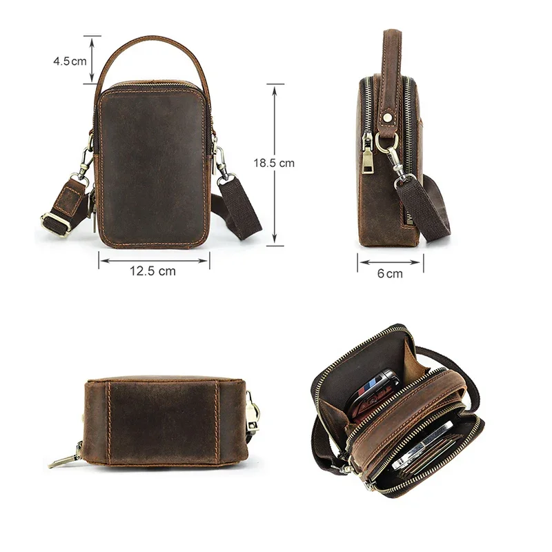 Petite Sacoche Bandoulière Cuir Homme