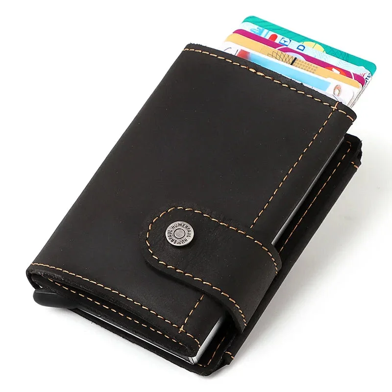 Porte-Cartes RFID Homme en Cuir