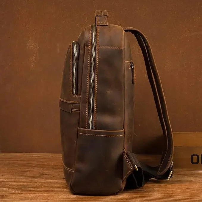 Sac à Dos en Cuir Homme Vintage