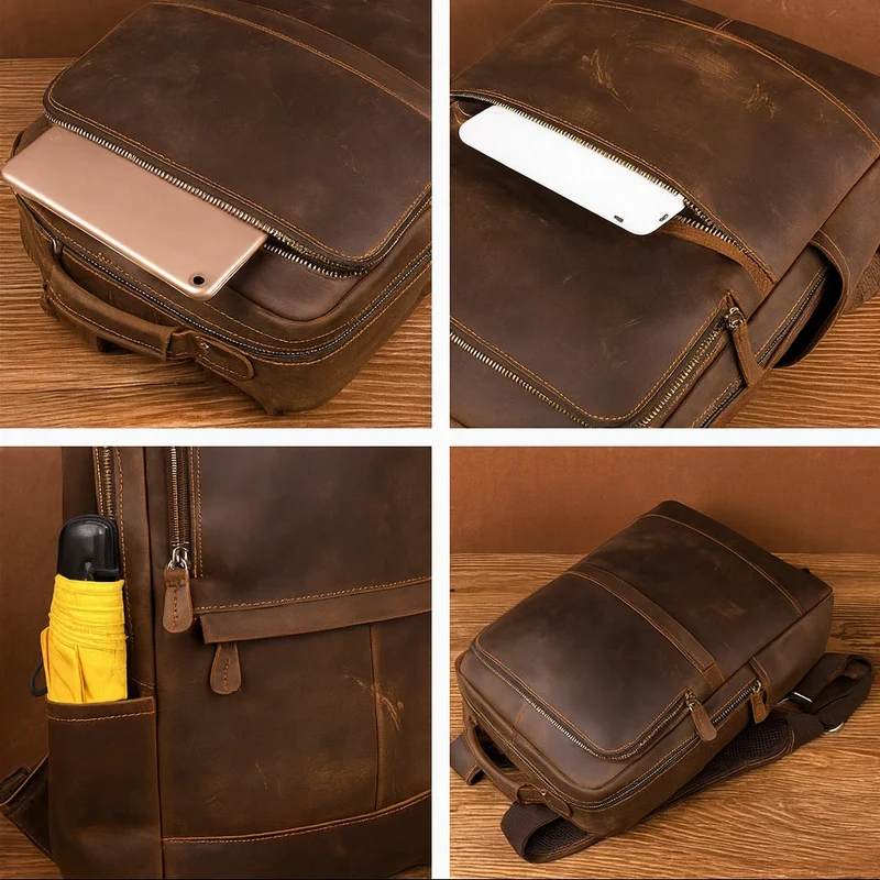 Sac à Dos en Cuir Homme Vintage