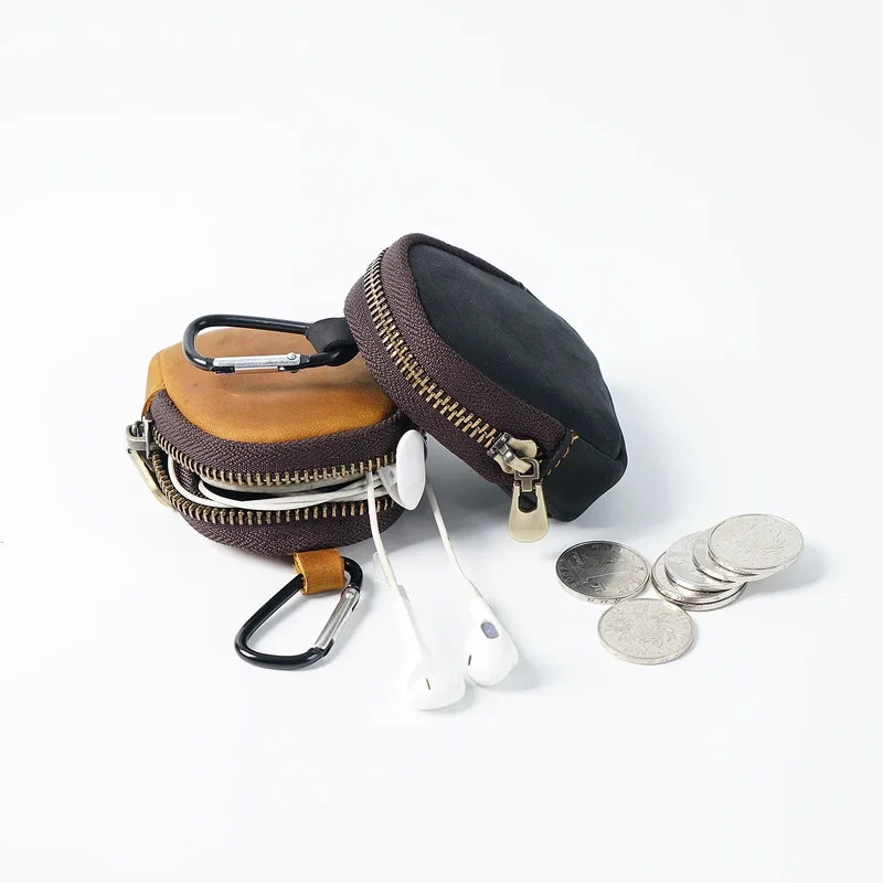 Porte-Monnaie Porte-Clés Multifonctions en Cuir
