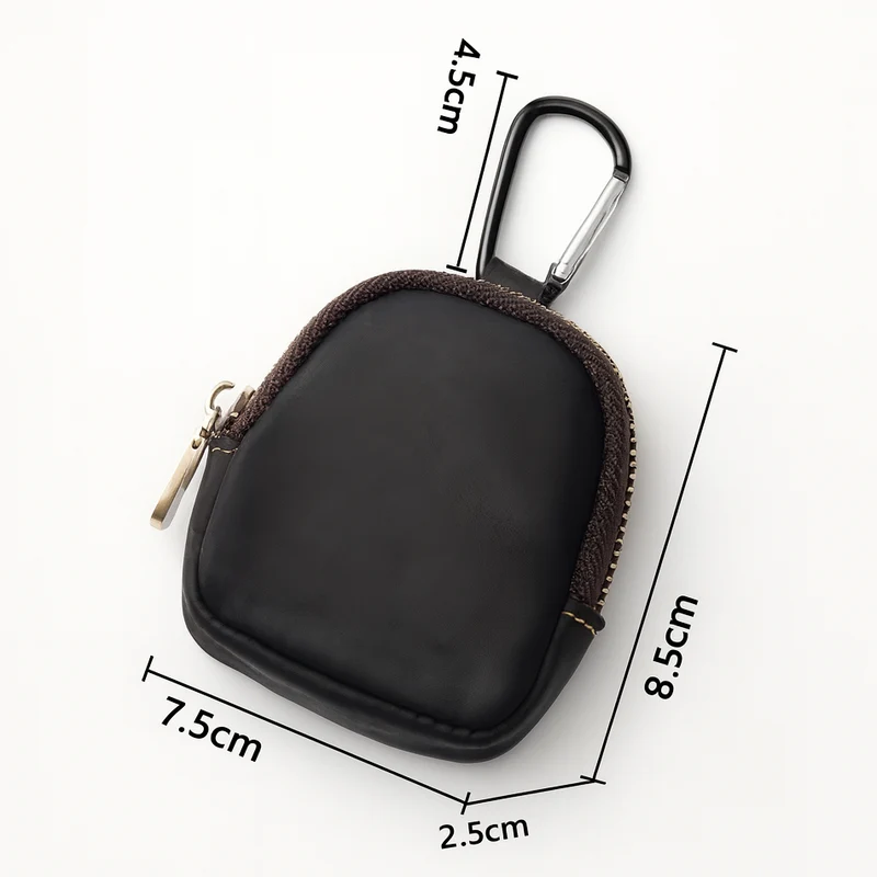 Porte-Monnaie Porte-Clés Multifonctions en Cuir