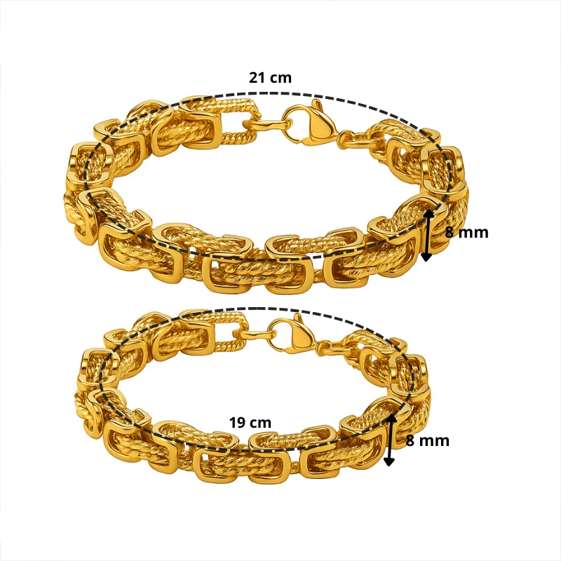 Bracelet Homme à Maillons Tressés en Acier Inoxydable