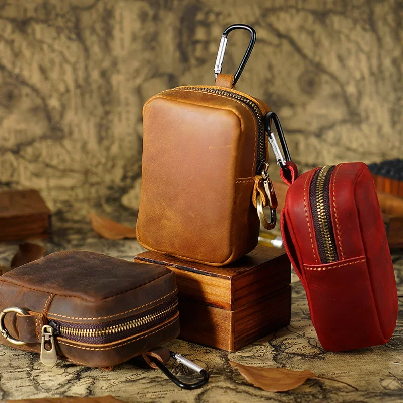 Porte-Monnaie Ceinture Homme en Cuir Véritable