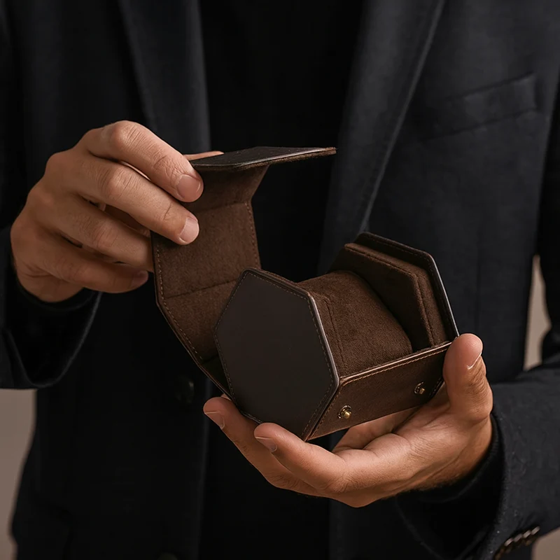 Coffret de Rangement pour Montre en Cuir
