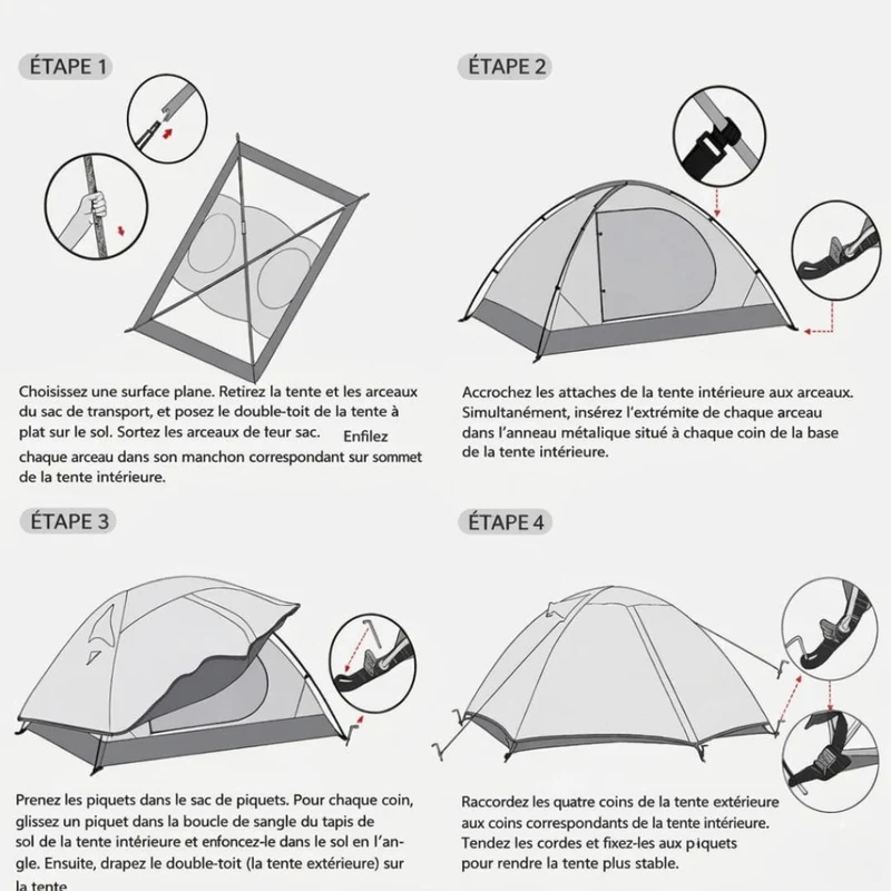Tente Bivouac 2 personnes, bikepacking & trekking | Spacieuse 2,16kg