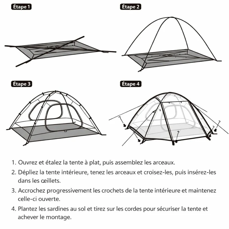 Tente Camping, Bivouac, Trekking 3 places, 3 saisons | 3,1 kg