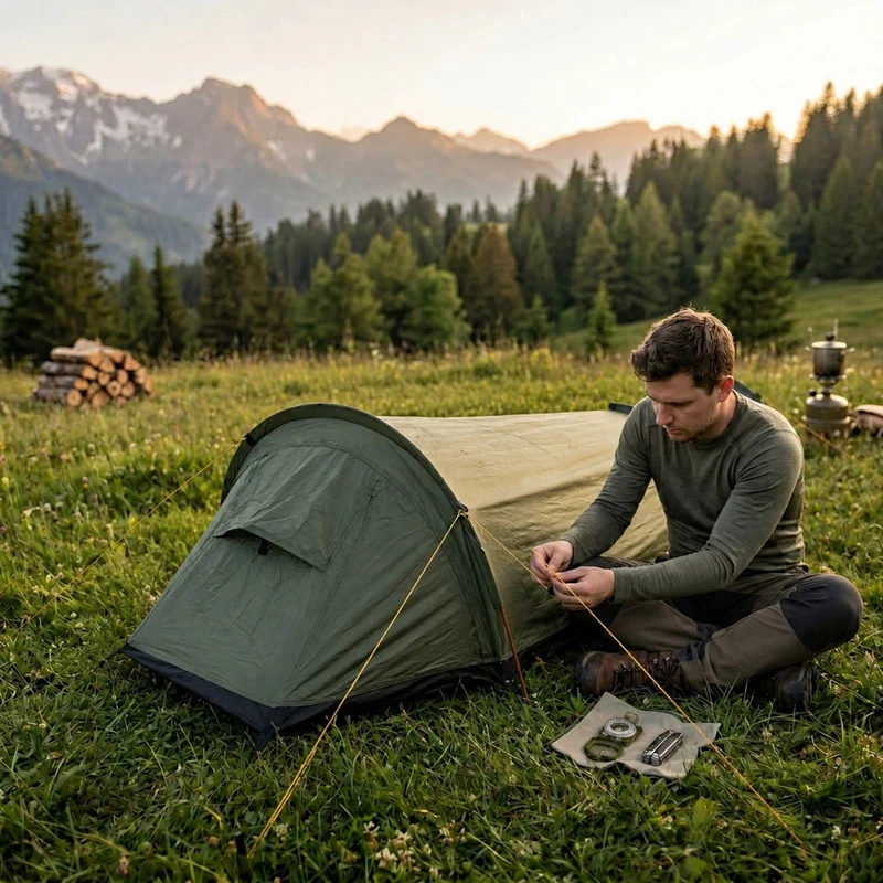 Tente vélo Bikepacking, Bivouac, Trekking de 1 place Ultra légère | 690g