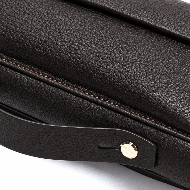 Pochette Cuir Grainé Homme Simple Zip