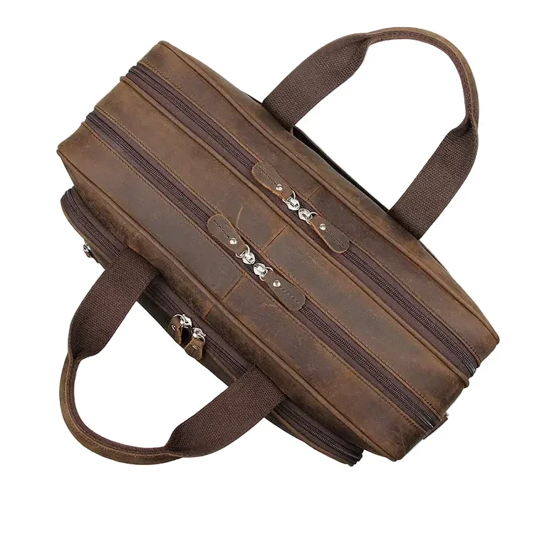 Sacoche Cuir Homme Grand Format 17 Pouces