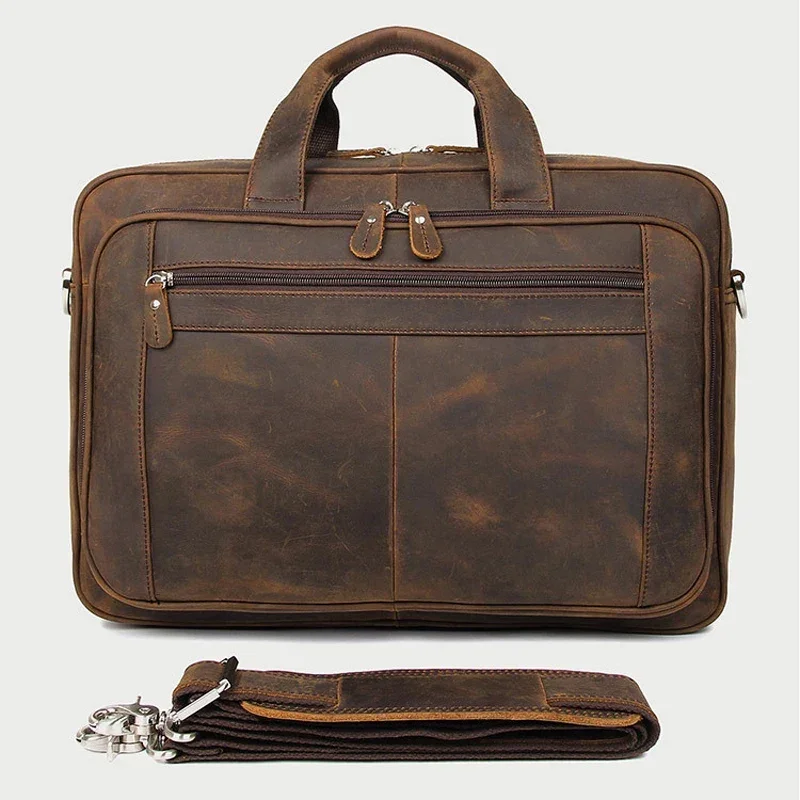 Sacoche Cuir Homme Grand Format 17 Pouces