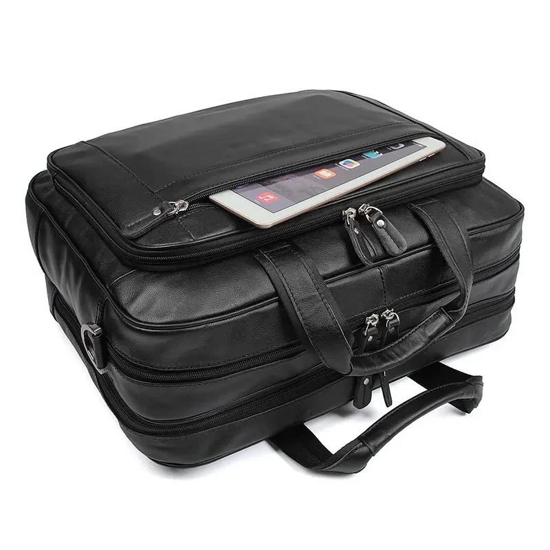 Sacoche Cuir Homme Grand Format 17 Pouces