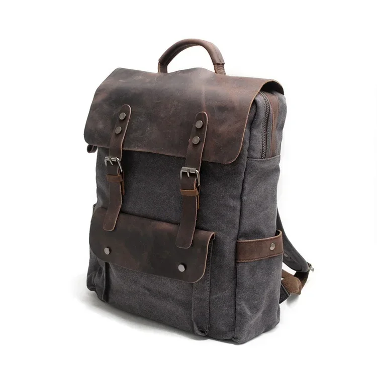 Sac à Dos Cuir et Toile