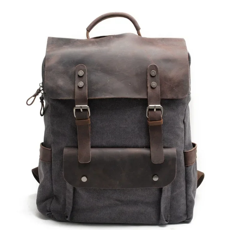 Sac à Dos Cuir et Toile