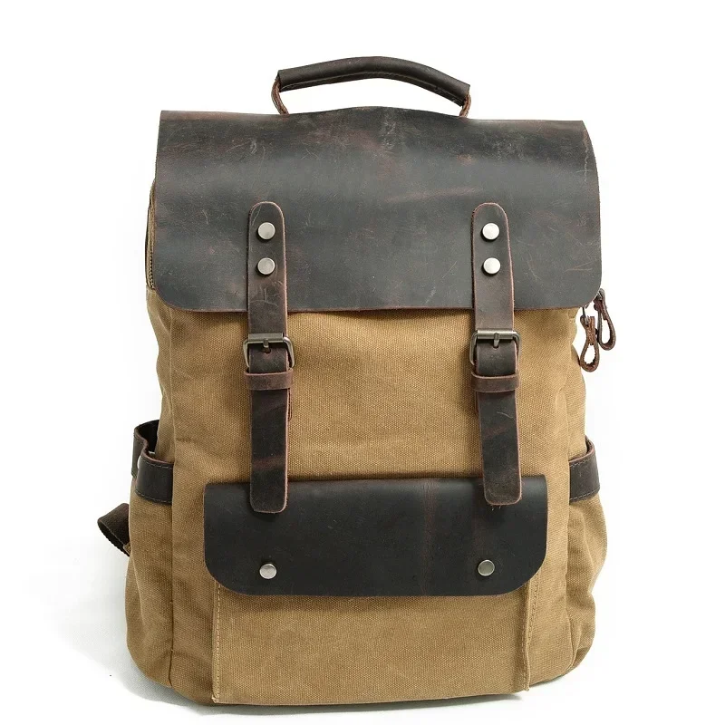 Sac à Dos Cuir et Toile