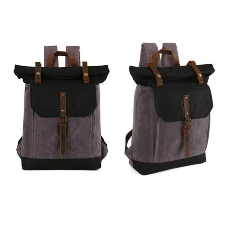 Sac à Dos Roll Top Toile Cirée