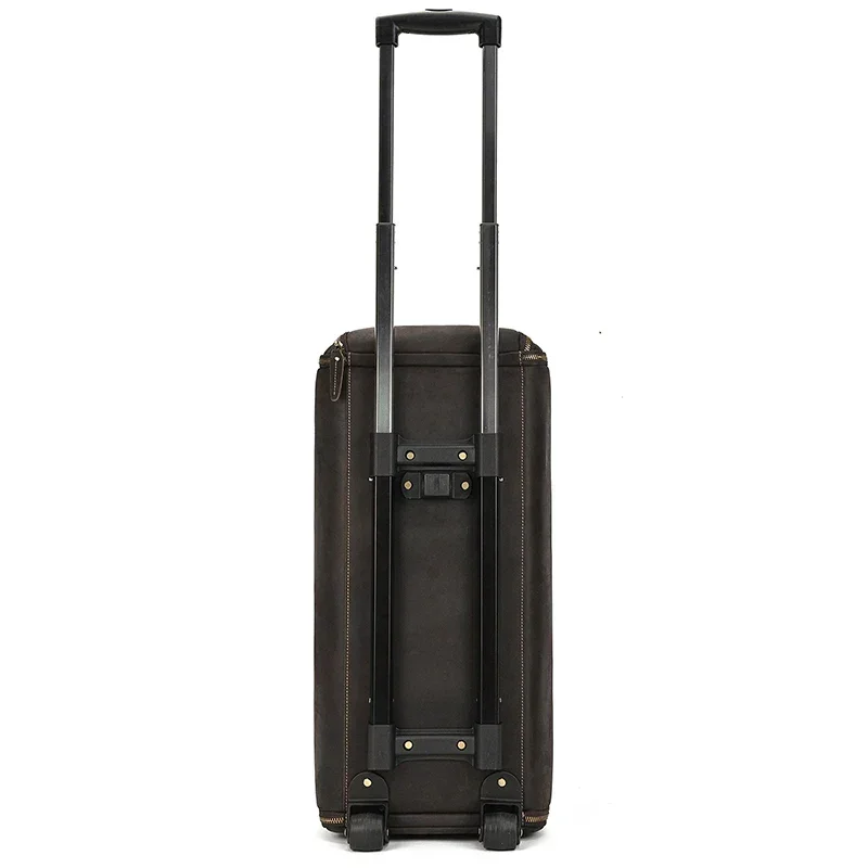 Sac de Voyage Costume en Cuir avec Roulettes