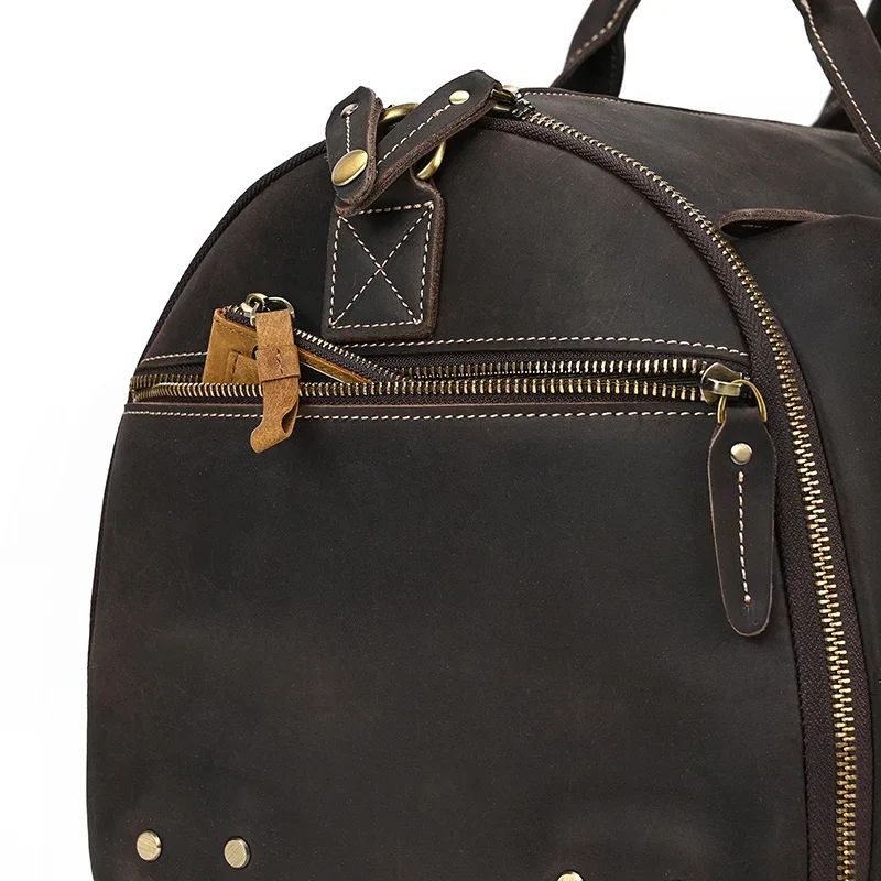 Sac de Voyage Costume en Cuir avec Roulettes