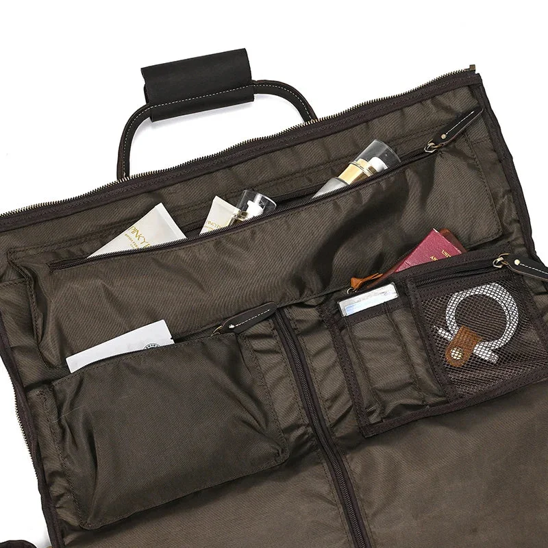 Sac de Voyage Costume en Cuir avec Roulettes