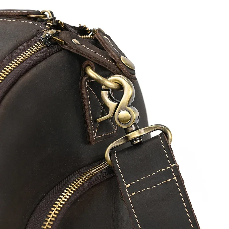 Sac de Voyage Costume en Cuir avec Roulettes