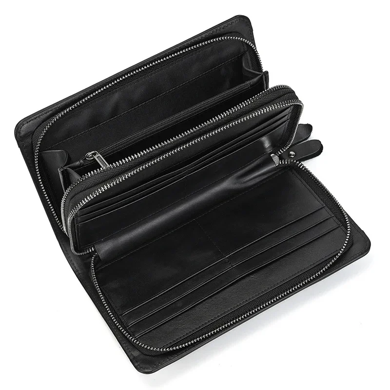 Pochette Cuir Homme - Double zip