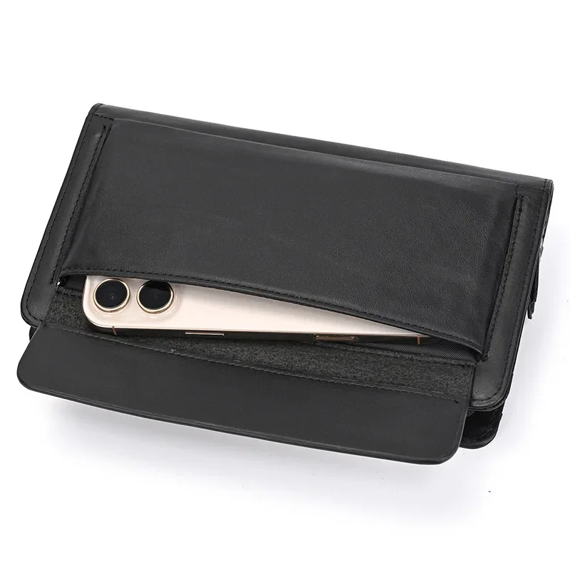 Pochette Cuir Homme - Double zip