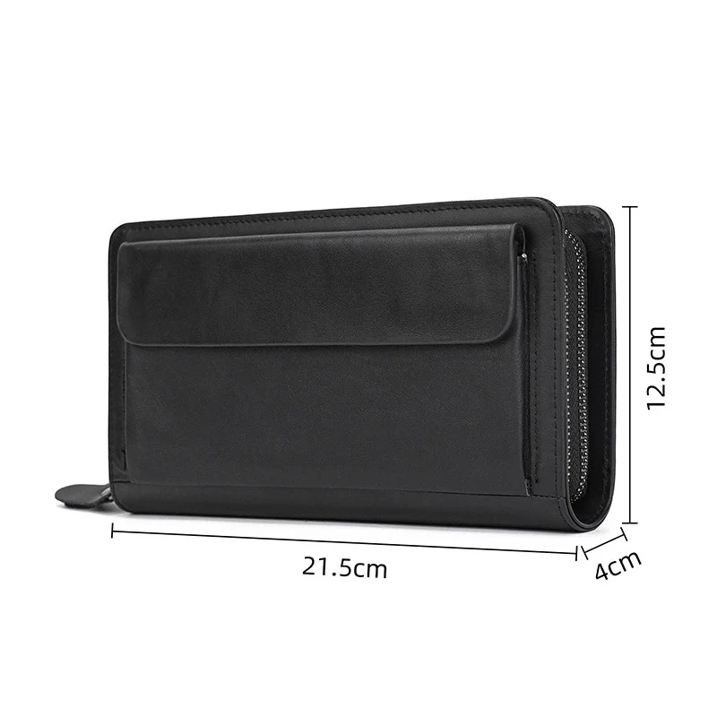 Pochette Cuir Homme - Double zip