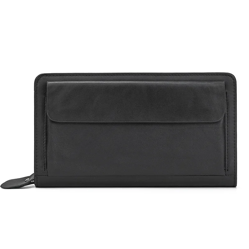 Pochette Cuir Homme - Double zip