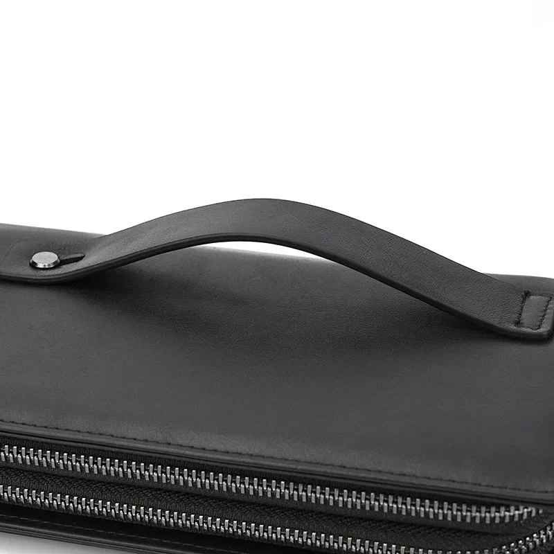 Pochette Cuir Homme - Double zip