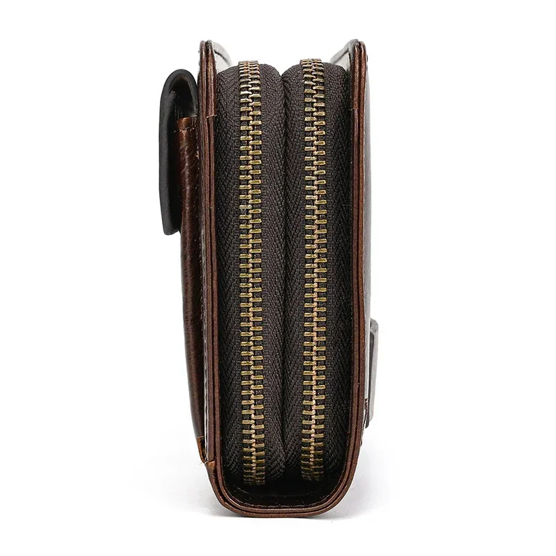 Pochette Cuir Homme - Double zip