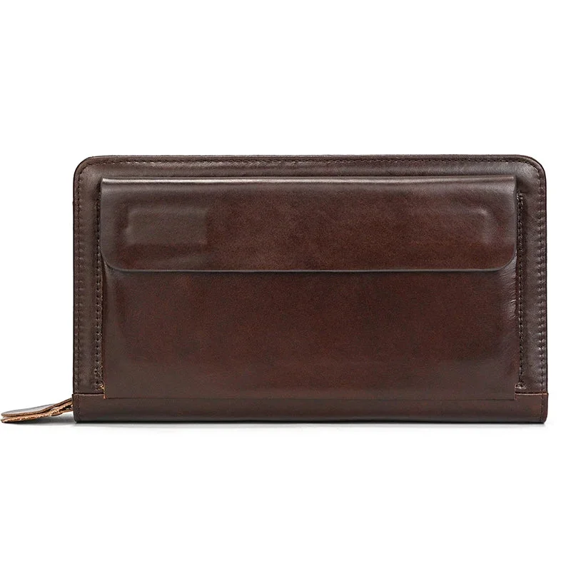 Pochette Cuir Homme - Double zip