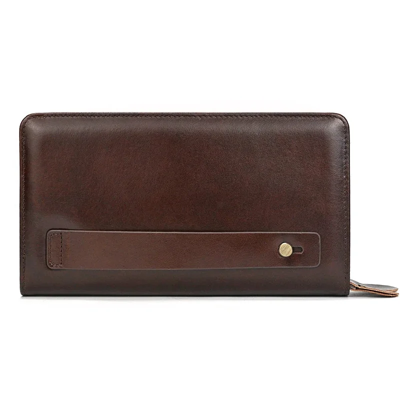 Pochette Cuir Homme - Double zip