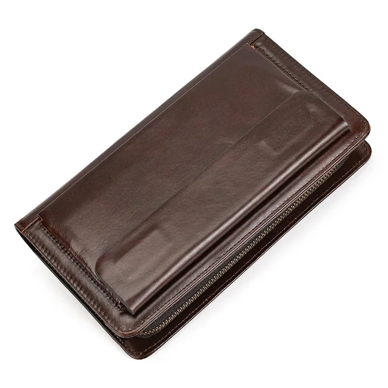 Pochette Cuir Homme - Double zip
