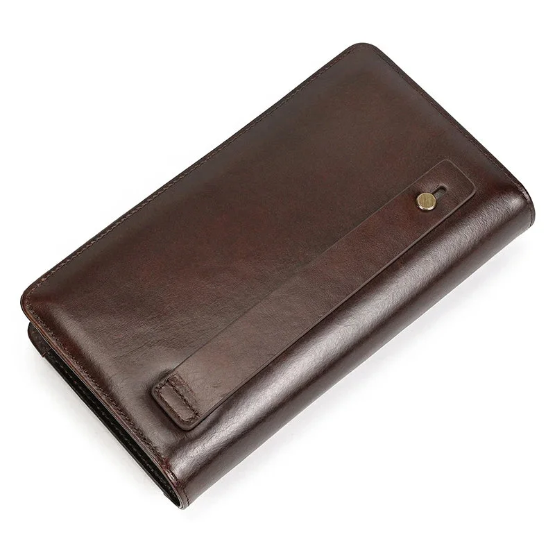 Pochette Cuir Homme - Double zip