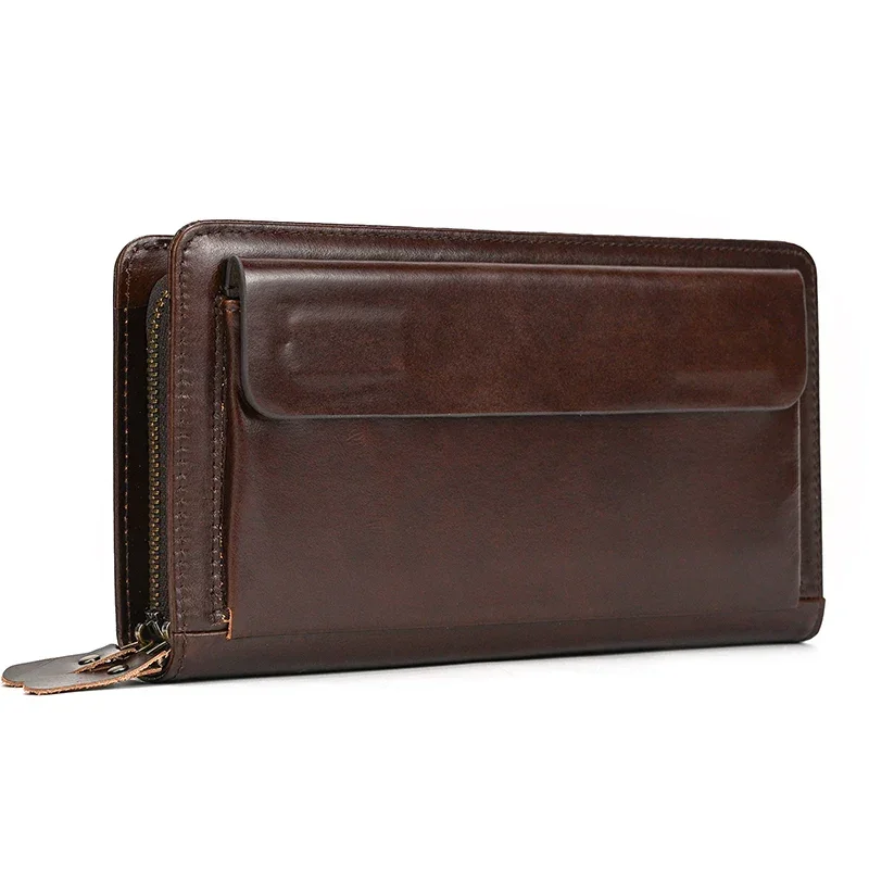 Pochette Cuir Homme - Double zip