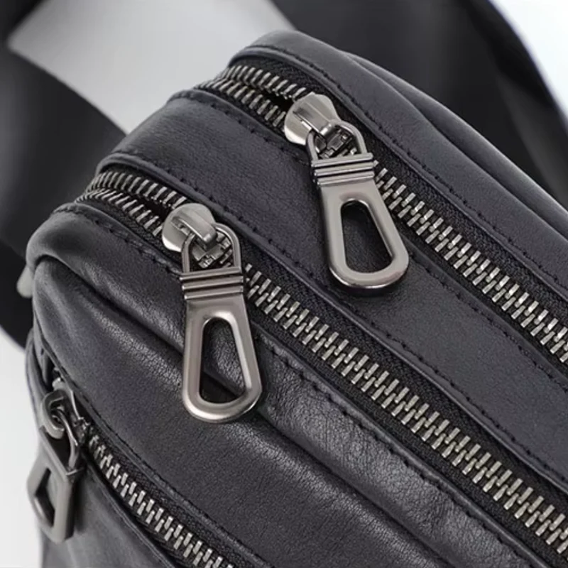 Sacoche Bandoulière Homme Cuir Noir