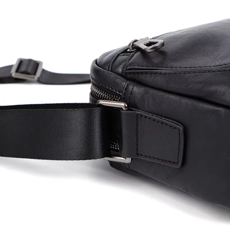 Sacoche Bandoulière Homme Cuir Noir