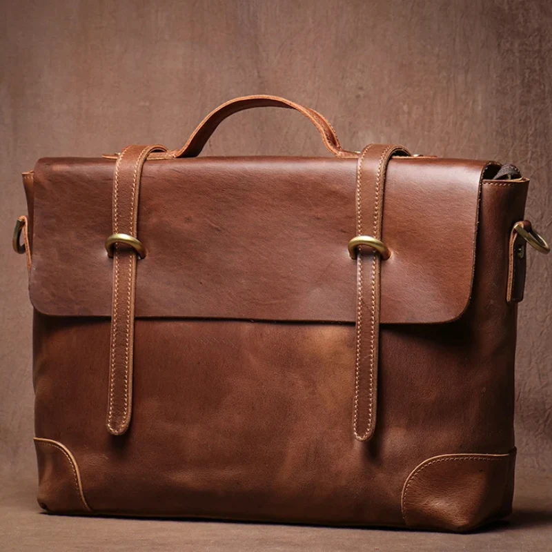 Sacoche Cartable Cuir Homme