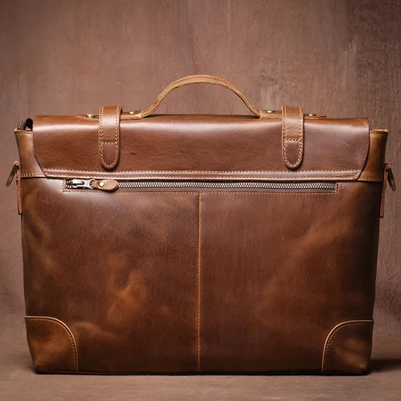 Sacoche Cartable Cuir Homme