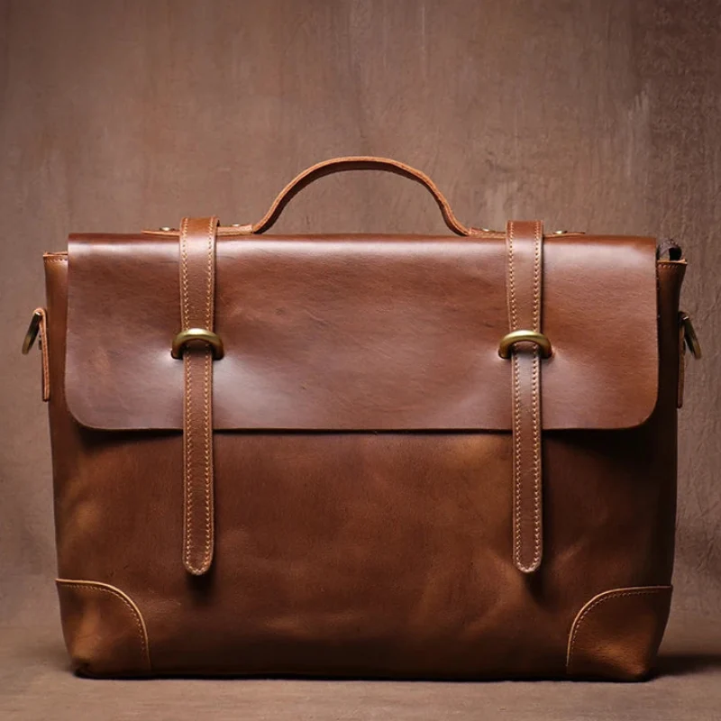 Sacoche Cartable Cuir Homme