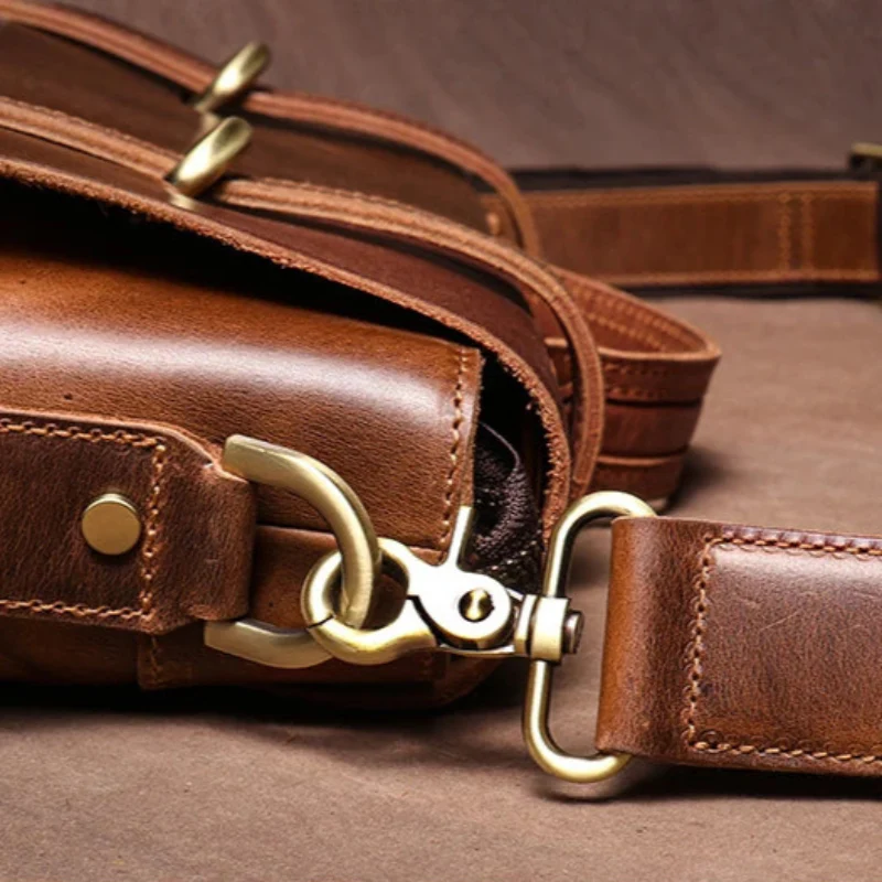 Sacoche Cartable Cuir Homme