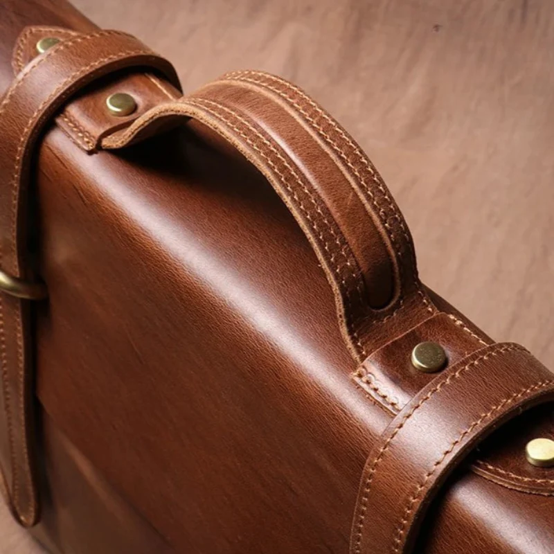 Sacoche Cartable Cuir Homme