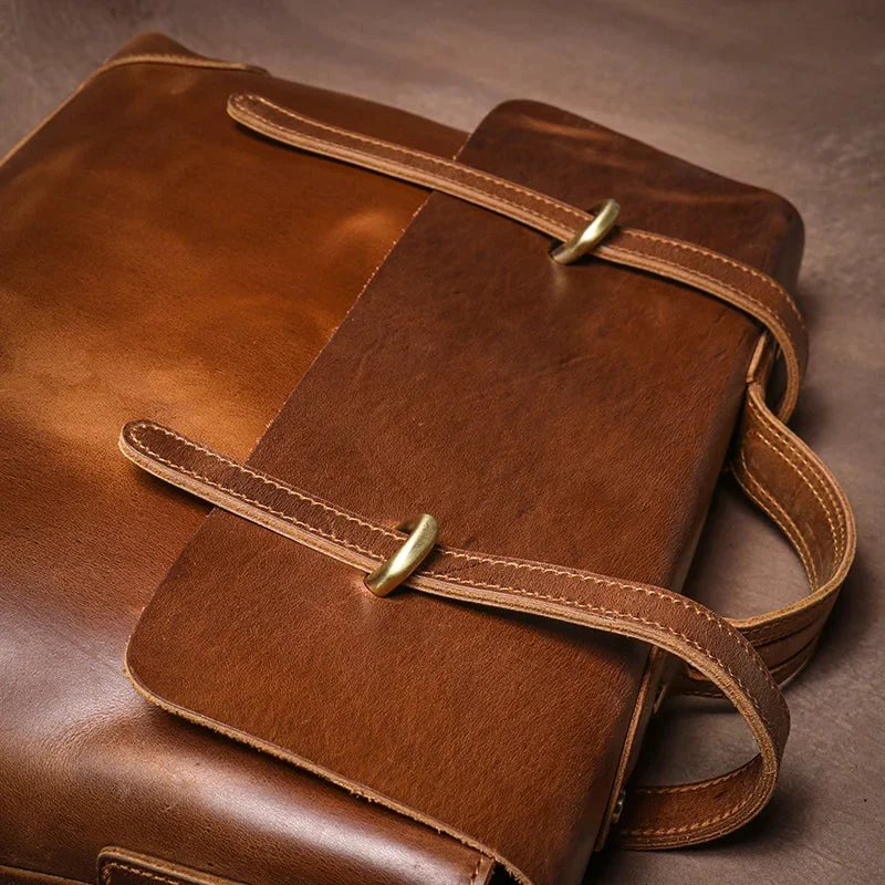 Sacoche Cartable Cuir Homme