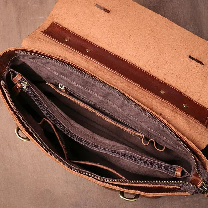 Sacoche Cartable Cuir Homme