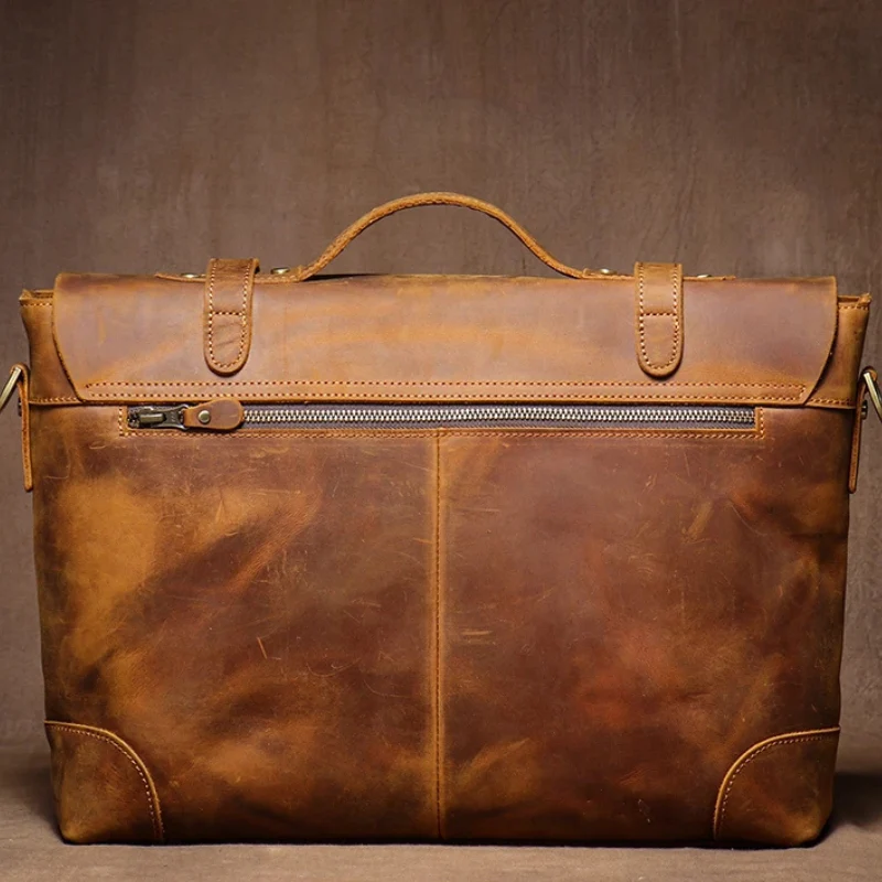 Sacoche Cartable Cuir Homme