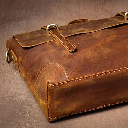 Sacoche Cartable Cuir Homme