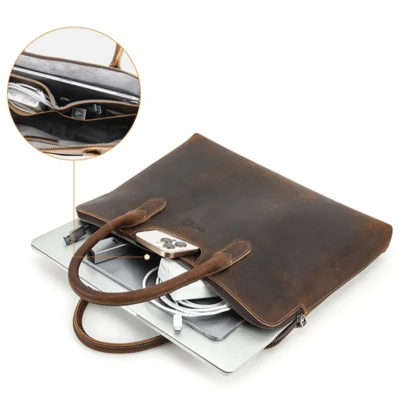 Sacoche Cuir Homme pour Ordinateur