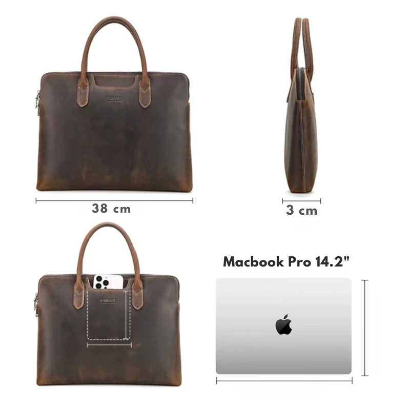 Sacoche Cuir Homme pour Ordinateur