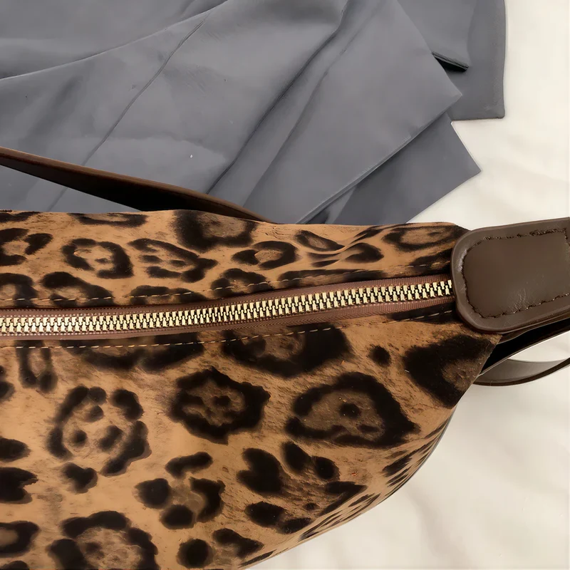 Grand sac banane léopard
